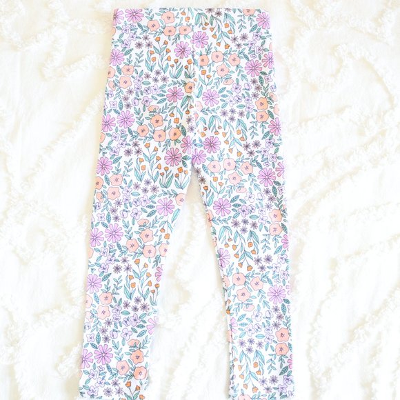 Set of 4 Spring/Summer Sparkle Waffle T-shirts, Floral Leggings & Jean Skirt NWT - Picture 8 of 16